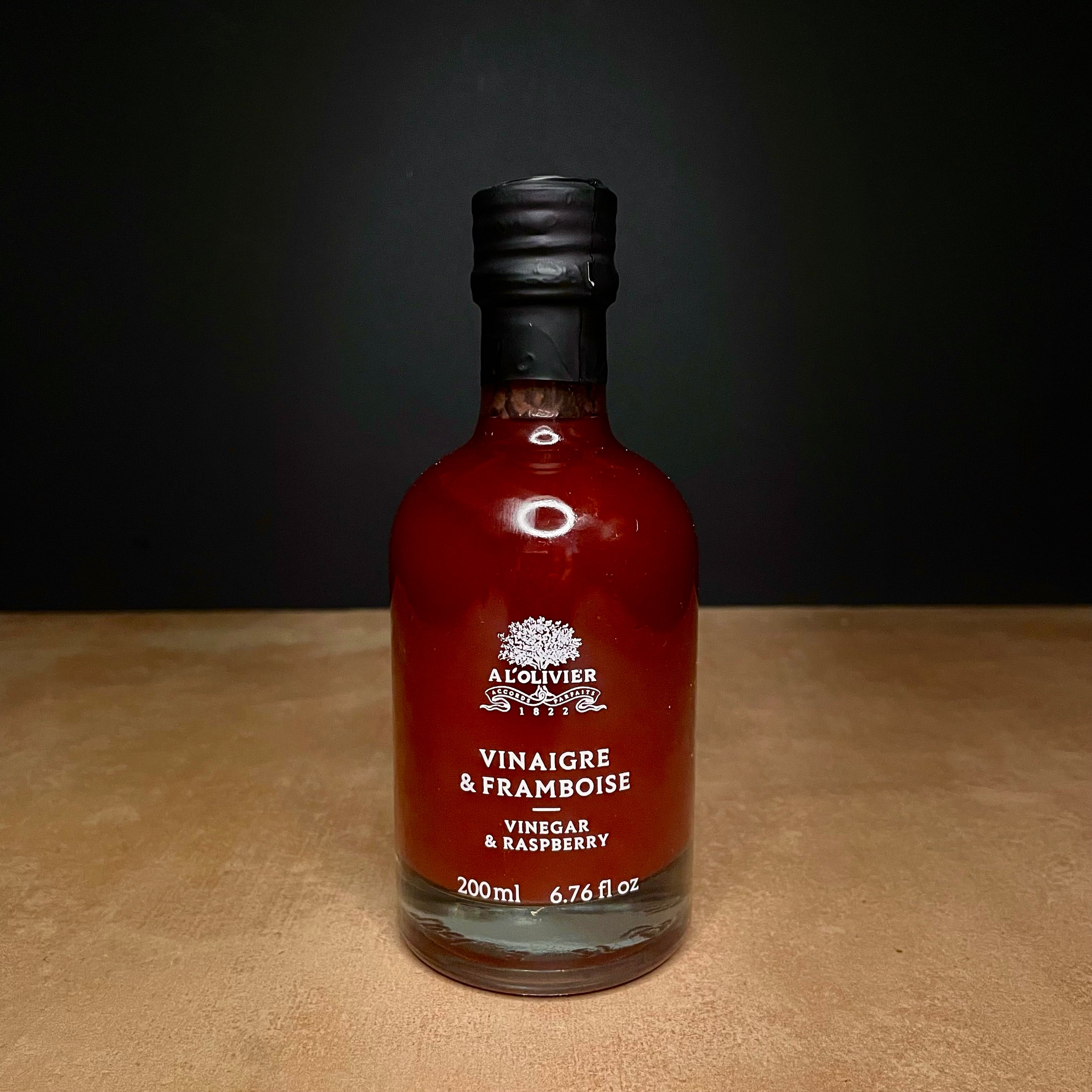 A L'Olivier raspberry vinegar, 200ml bottle
